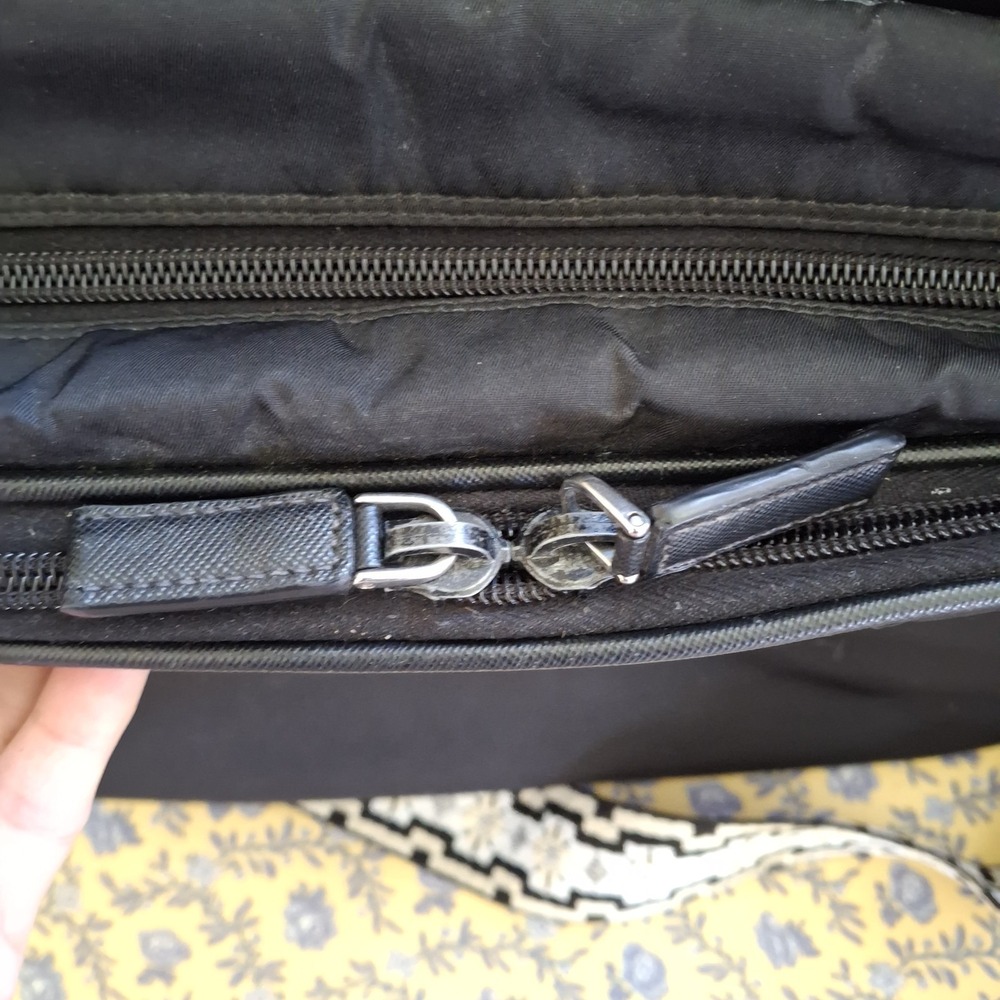 Vintage Prada Black Nylon Unisex Laptop Messenger Briefcase Bag *Read* - Picture 8 of 11